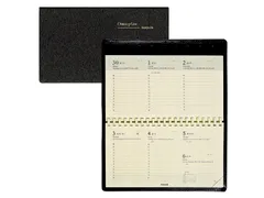 Agenda 2027 Brepols Omniplan Genova spirale 7 jours/2 pages noir