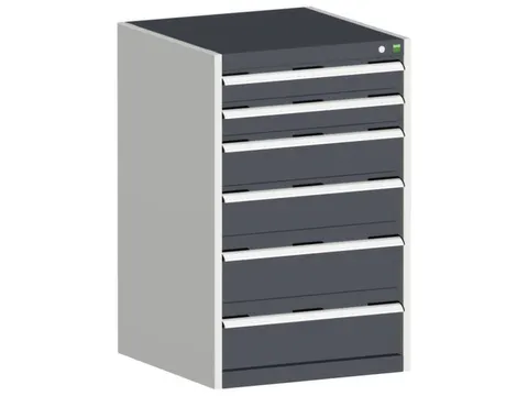 ladekast HxBxD 1000x650x525mm 6laden romp RAL7035 front RAL7016