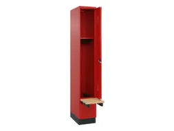 locker met bank,HxBxD 1950x300x815mm,1vak,vak B 300mm,cilinderslot