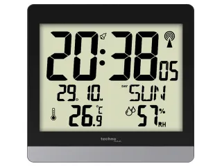 Digitale wandklok Technoline WS 8014 200x189x29mm zwart/zilver - 4