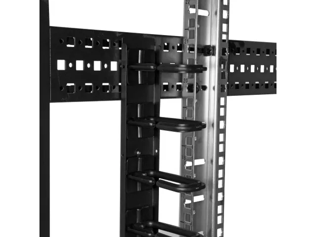 Verticale kabelmanager met D-ring haken 40U 1,8 m