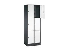 lockerkast,HxBxD 1950x620x500mm,2x3vakken,cil.-slot,sokkel