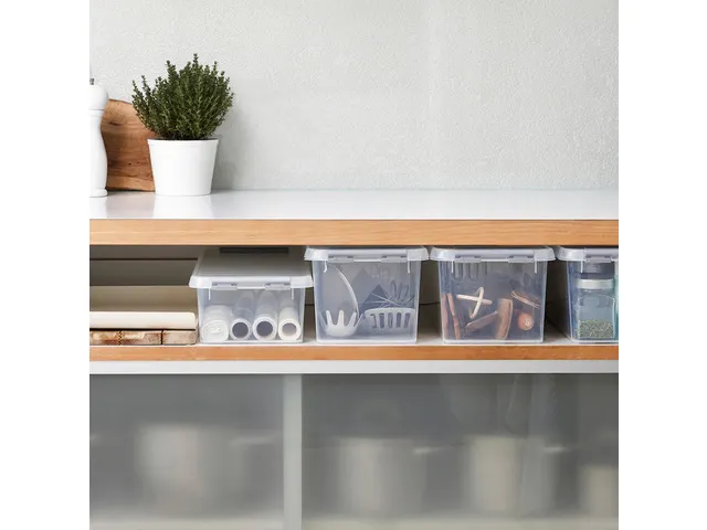 Q-line opbergbox 12L transparant blauw - 40x30x14cm