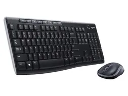 Logitech Draadloos Toetsenbord MK270 QWERTY + Compacte muis Zwart
