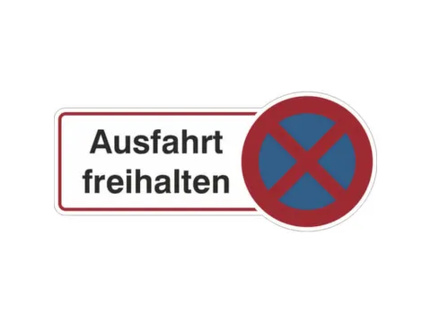 aanwijzingsbord,Uitrit vrijhouden,PVC,om te verlijmen,HxB 130x300mm