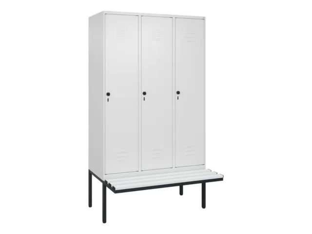 armoire vestiaire noir et blanc,HxlxP 2120x1200x815mm,3compart.