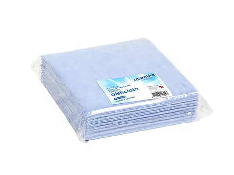 Werkdoek Cleaninq viscose 38x40cm blauw 10 stuks