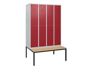 Dubbeldekse dekenkist,HxBxD 1950x1200x815mm,4x2vak.,vak B 300mm - 1