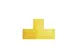 Etiquette de marquage au sol forme T 100x150mm Jaune