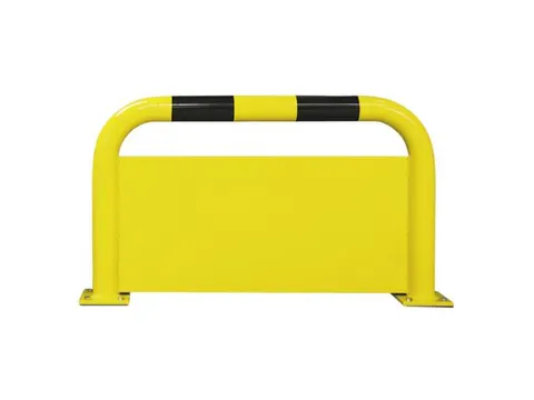 Beschermingsbeugel Staalbuis Ø 75mm Stalen Aanrijdplaat 1000x350mm