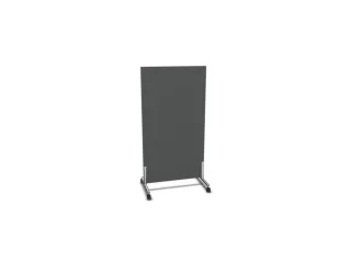 scheidingswand,HxB 1545x800mm,wand hout,frame staal,MS-donkergrijs - 1