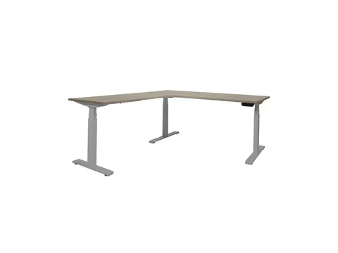 Elektrisch Hoekbureau Dextro Plus 200x200cm Frame Alu Blad Robson Eik