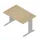 bureau,HxBxD 730x1200x800mm,blad eiken,C-voet aluminium