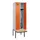 locker met bank,HxBxD 2120x600x815mm,2vak,vak B 300mm,draaigrendel