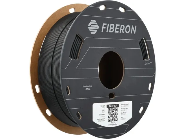 PA12-CF10 1,75mm zwart 0,5kg Fiberon 3D Filament