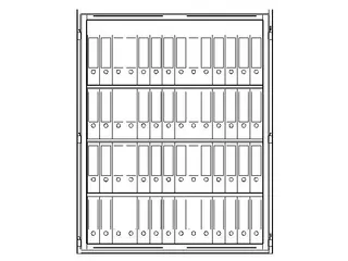 Stalen Kantoorkast 1557x1252mm S2 Lfs 30 P Kleur Ral 7024 - 2