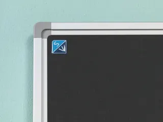 Prikbord Bulletin Zwart 90x180cm Softline Profiel 16mm - 3
