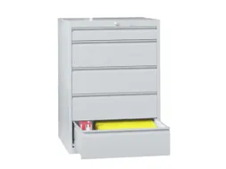 ladekast HxBxD 1000x1023x600mm 5laden slot RAL7035 front RAL5010