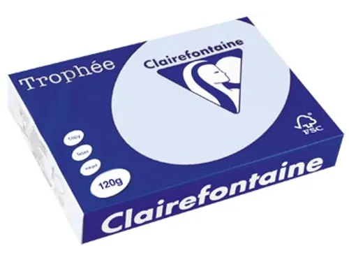 Trophée Pastel gekleurd papier A4 120 gram 250vel Azuurblauw
