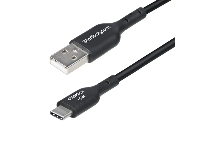 StarTech.com 1m USB-A naar USB-C Laadkabel Zwart