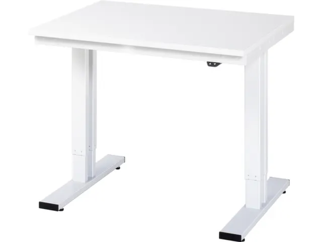 Werkbank elektrisch hoogte verstelbaar 720-1120x1000x800mm wit RAL7035