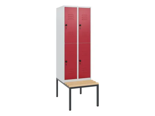Dubbeldekse dekenkist,HxBxD 1950x600x815mm,2x2vak.,vak B 300mm