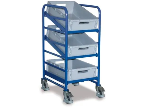 Etagewagen 200kg Met 3 Eurobakken 1125x520x665mm Ral5010