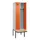 locker met bank,voor scheiding van kleding,HxBxD 2120x600x815mm,2vak