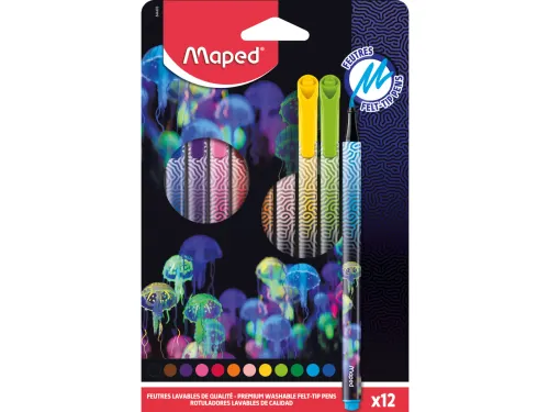 Viltstift Maped Deepsea Paradise set à 12 kleuren