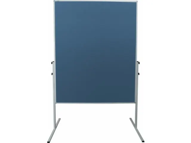 presentatiebord 150x120cm Vilt Blauw frame metaal wit
