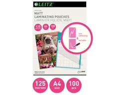 Lamineerhoes Leitz iLAM A4 2x125micron EVA Mat 100stuks