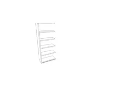 scheidingswand grondveld HxBxD 2150x900x430mm 5ordnerhoogtes wit