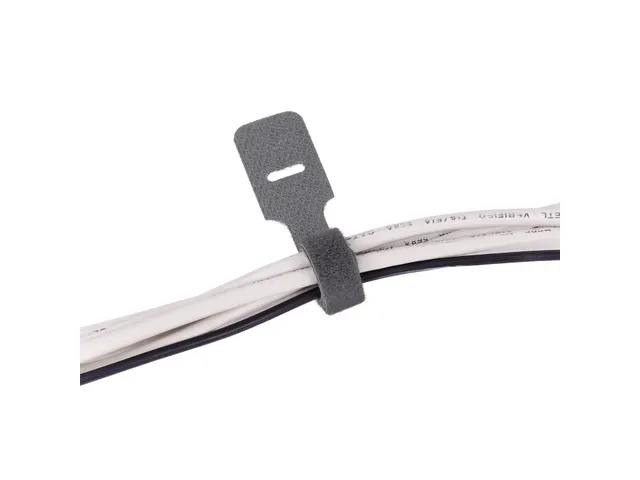 Addit Kabelbinders klittenband 12x250mm Grijs 10 stuks