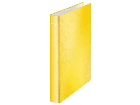 Ringband Leitz WOW A4 2-rings D-mech 25mm karton geel