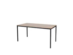 Domino Basic Tafel Vaste Hoogte 1600x800mm Hav/Kers 25mm Zwart 4-Poots