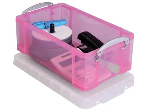 Opbergdoos 9 Liter Roze Transparant