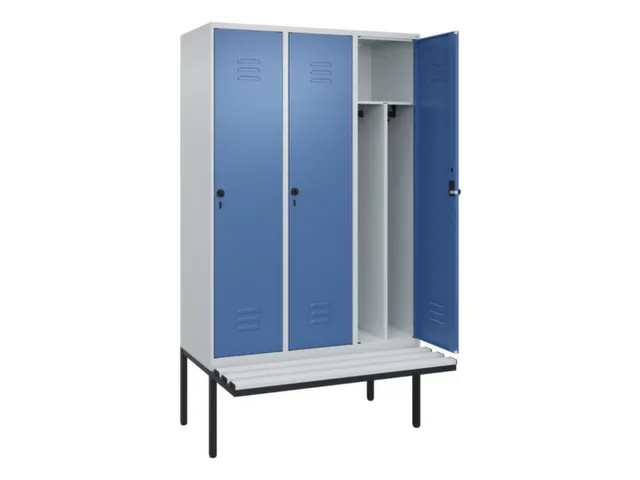 locker voor scheiding van kleding,HxBxD 2120x1200x815mm,3vak