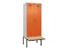 locker met bank,voor scheiding van kleding,HxBxD 2120x800x815mm,2vak