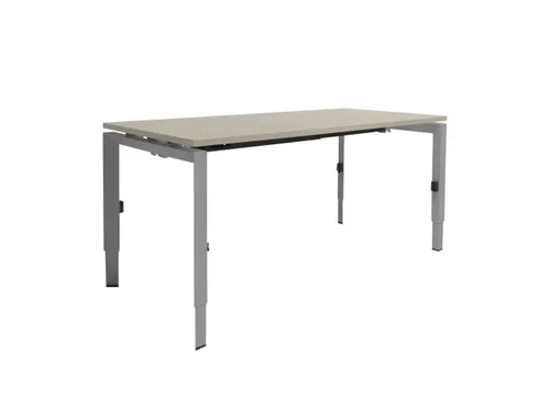 Bureau Linesto N3 hoogte instelbaar 140x80cm Lichtgrijs, poot Alu