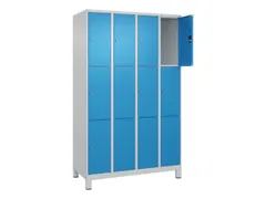 lockerkast,HxBxD 1950x1200x500mm,4x3vakken,vak B 300mm,cil.-slot