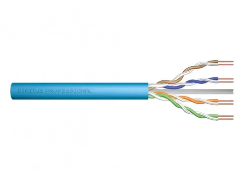 CAT 6A U-UTP installatiekabel 500MHz Dca AWG 23/1 305m Haspel Sx Blauw