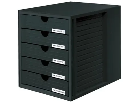 Han Ladenblok Met 5 Laden Gesloten Zwart