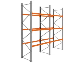 palletstelling,basis+1xaanbouw,HxBxD 3990x3950x1100mm,vakl. 3000kg - 1