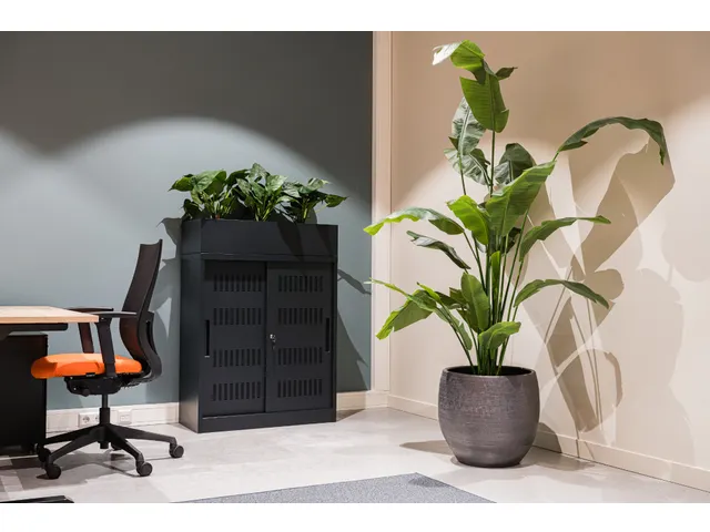 Plantenbak tbv schuifdeurkast Zwart RAL9005