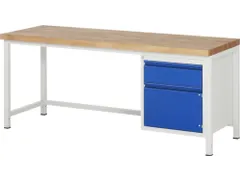 werkbank,RAL 7035/RAL 5010,HxBxD 840-1040x2000x700mm,beukblad