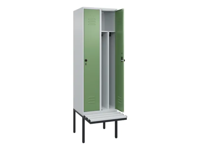 locker voor scheiding van kleding,HxBxD 2120x600x815mm,2vak