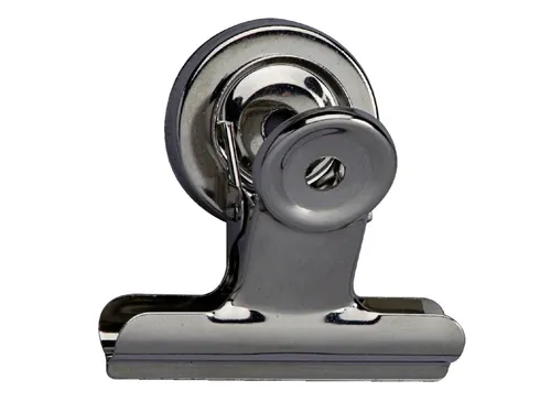 Papierklem MAUL Bulldog met magneet 52mm capaciteit 20mm zilver