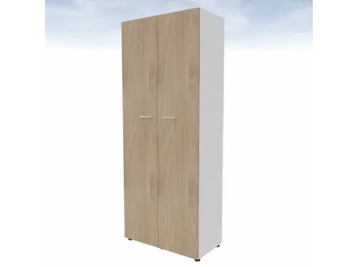 Garderobekast 2140x860x450mm 2 Legborden Kledingstang Romp Wit