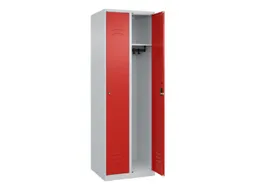 locker,HxBxD 1850x600x500mm,2vak,vak B 300mm,cil.-slot,staand op vloer