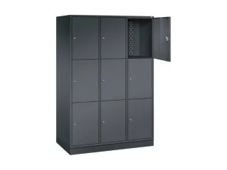 grootvolume-lockersysteem,HxBxD 1950x1220x600mm,3x3vakken,cil.-slot - 1